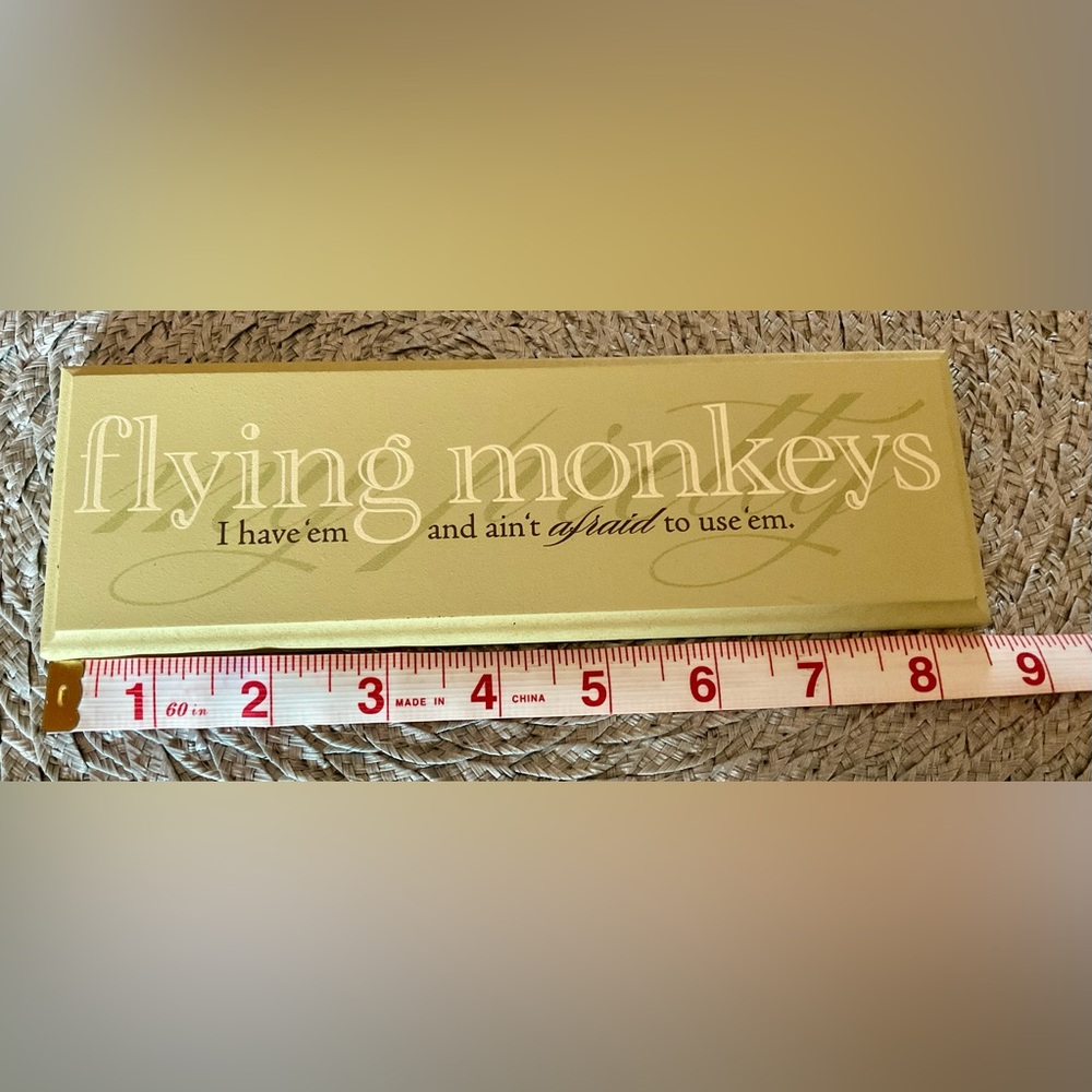 Danielson Designs Flying Monkey sign NWOT